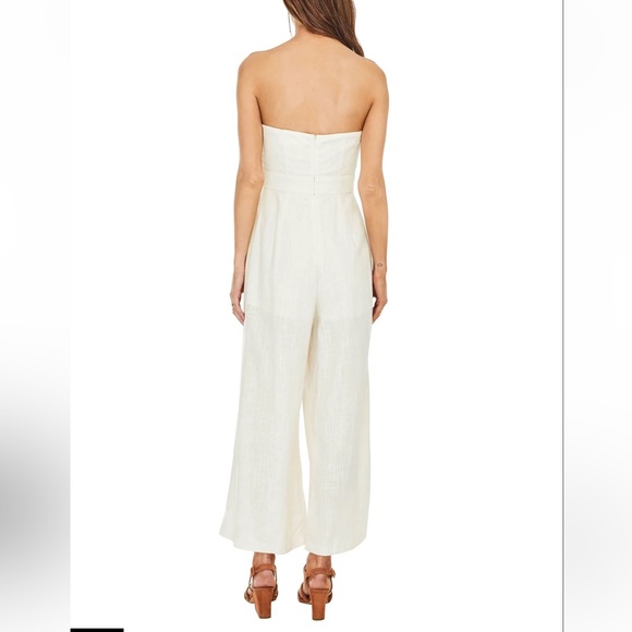 ASTR The Label || MARA NATURAL LINEN BLEND JUMPSUIT - Picture 3 of 8